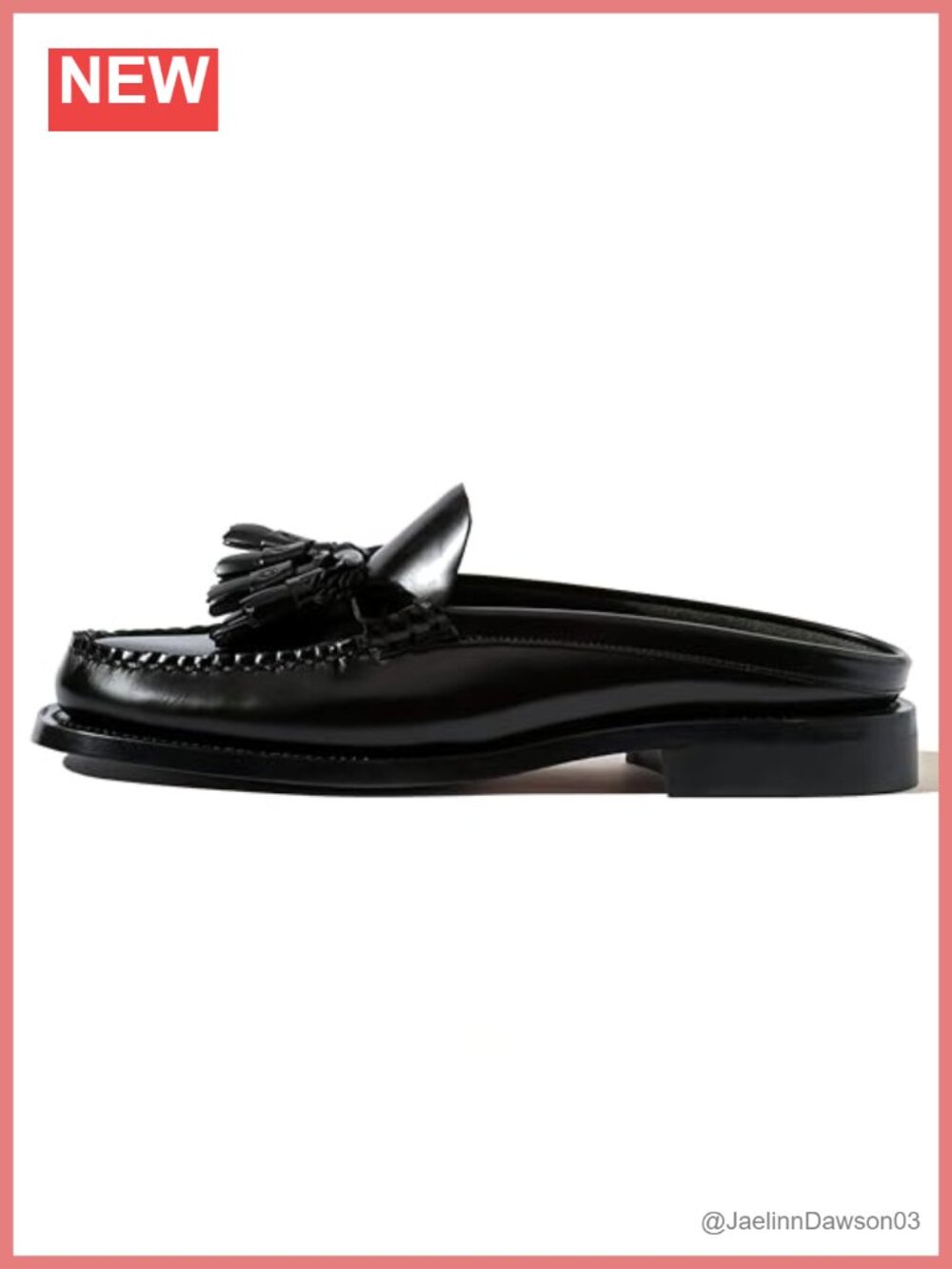 Faux Leather Tassel Mules Slip-On Loafers Comfort Flats